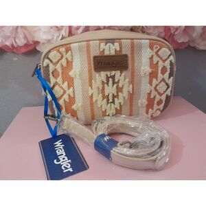Wrangler Crossbody Bags for Women Sherpa Aztec Canvas Crossover Purse